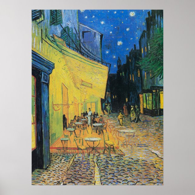 Poster Café Terrace na Noite 1888 por Vincent van Gogh (Frente)