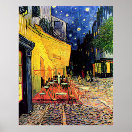Poster Café Terrace na Noite Vincent Van Gogh High