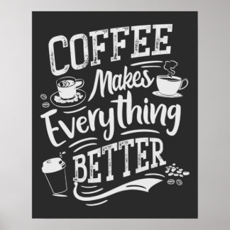 Poster Café Torna Tudo Melhor - Barista