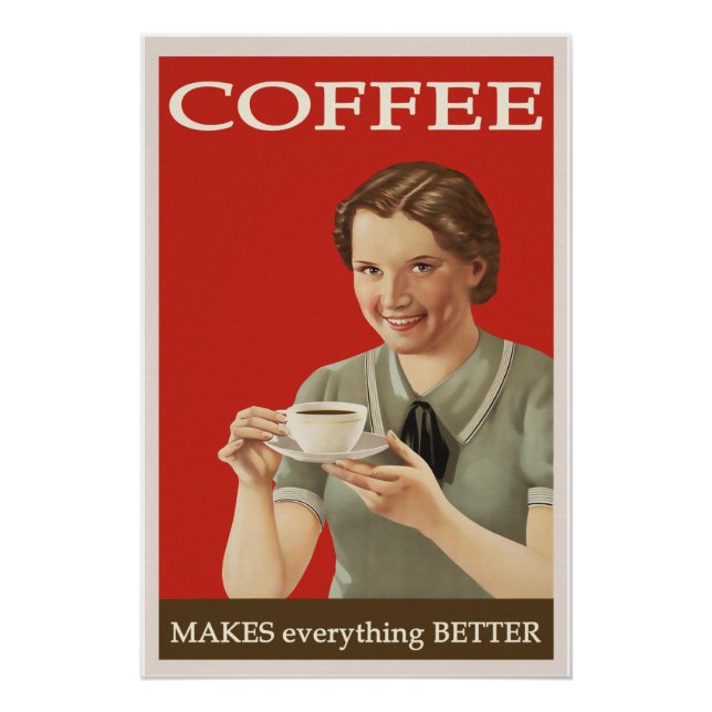 Pôster Café Vintage (Frente)