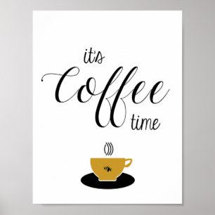 Poster Café Wall Art, é Coffee Time Cote