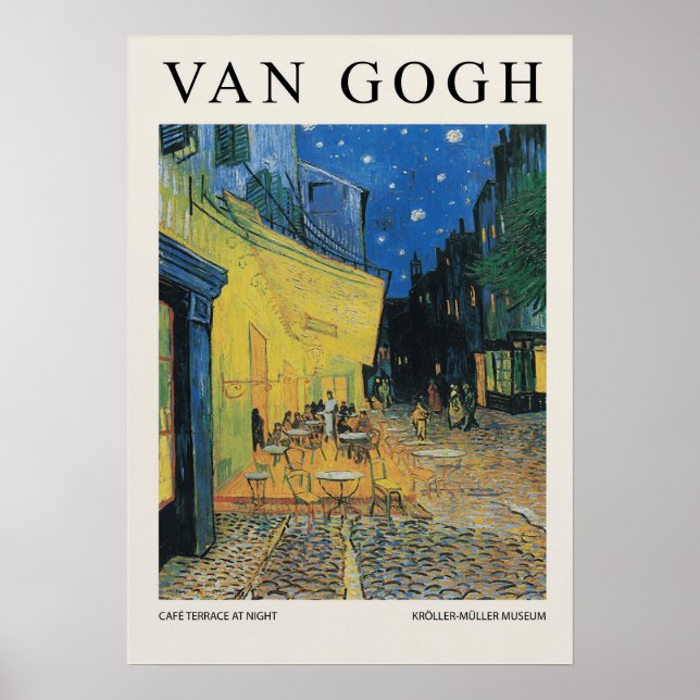 Poster Cafee Terrace At Night Blossom (Frente)