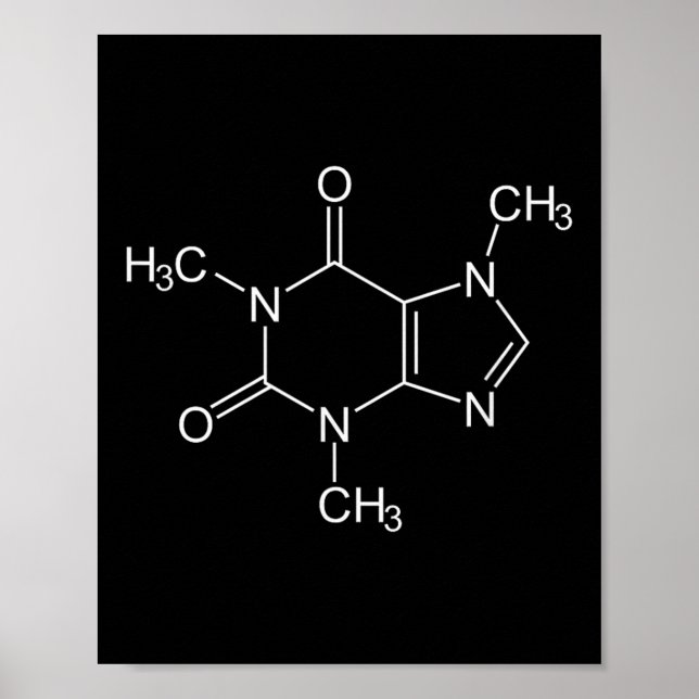 Poster Cafeine Molecule (Frente)