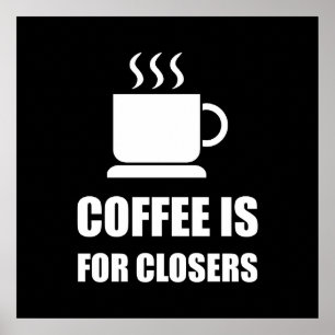 Poster Cafés para o representante das vendas de Closers