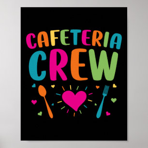 Poster Cafeteria Crew Almoçava Lady De Volta À Novidade E