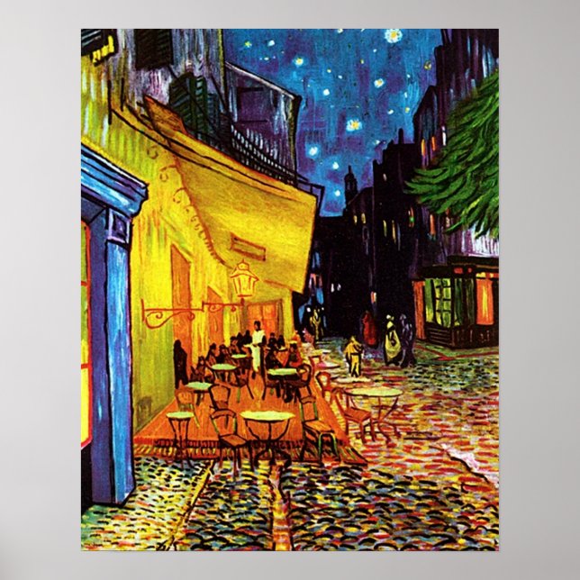 Poster Cafe'Terrace at Night por Vincent Van Gogh a impre (Frente)