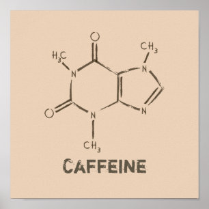 Poster Caffeine Molecule