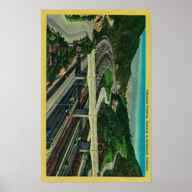 Poster Cahuenga Freeway, Gateway para Hollywood (Frente)