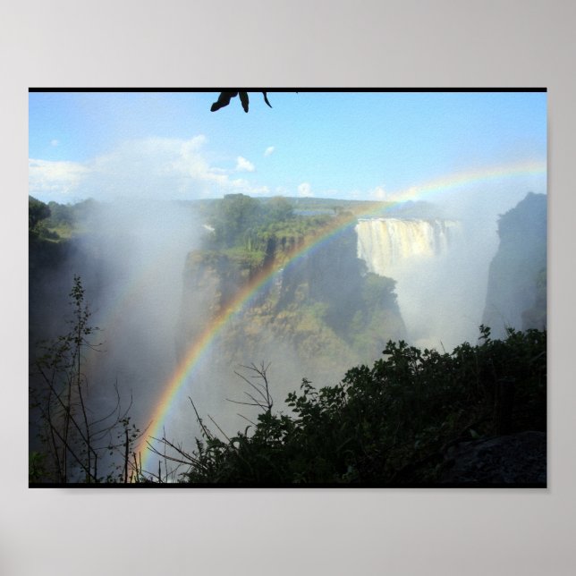 Pôster cai água da queda de água parque arco-íris ouro do (Frente)