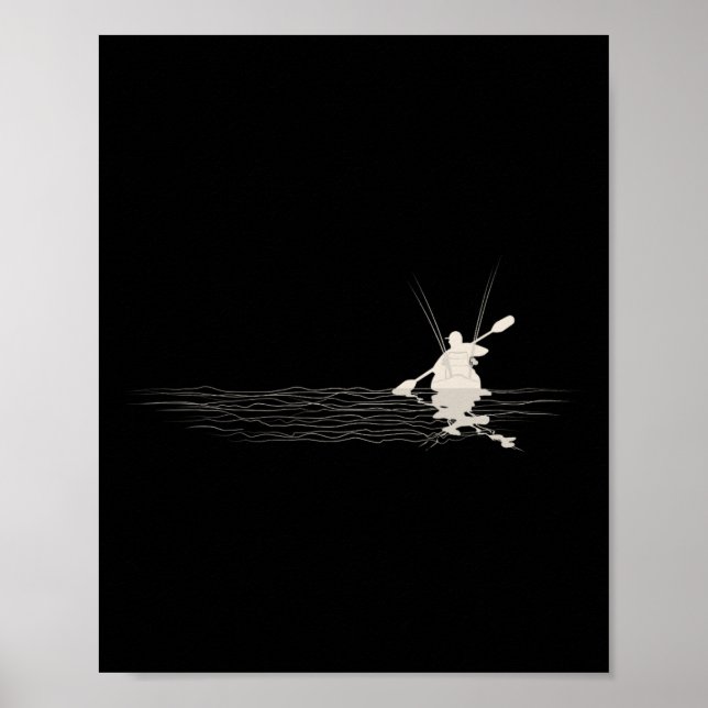 Poster Caiaque Gráfico de pesca Caiaque Pescadores Caiaqu (Frente)