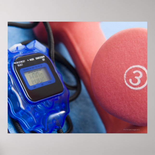 Pôster Cãibras e cronômetro (Frente)