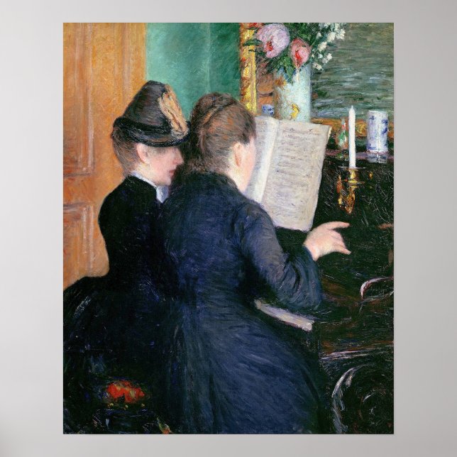 Poster Caillebotte - A Lição de Piano (Frente)