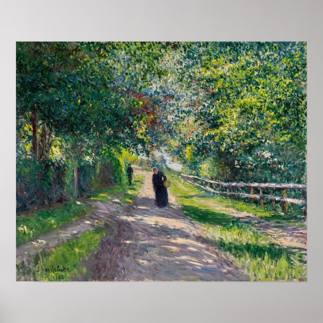 Poster Caillebotte - Allee da Villa das Flores em… (Frente)