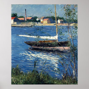 Poster Caillebotte - Barco A Aromar No Sena