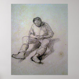 Poster Caillebotte - Estudo