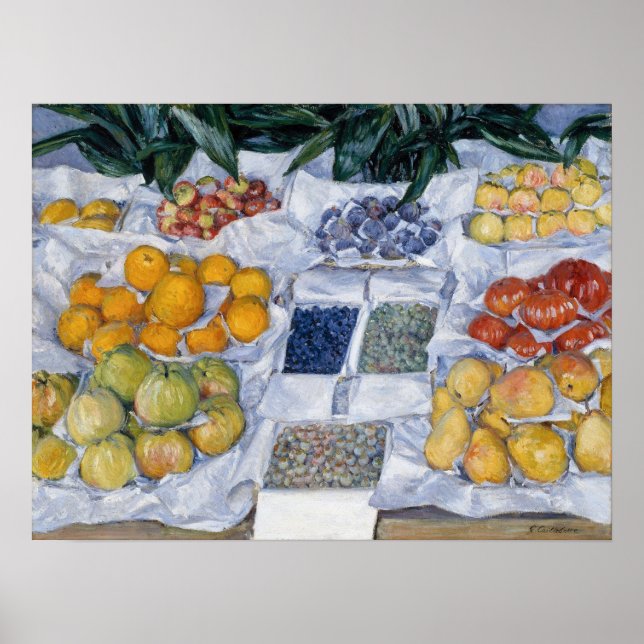 Poster Caillebotte - Fruta Exibida Em Um Suporte (Frente)