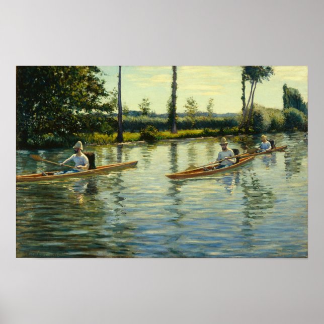 Poster Caillebotte - Navegando no Yerres (Frente)