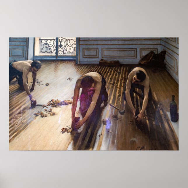 Poster Caillebotte - Raboteurs De Parquet 1875 (Frente)
