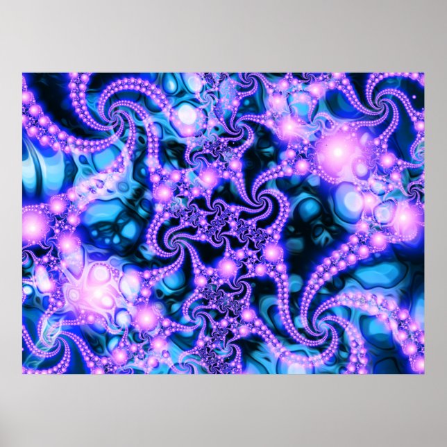 Poster Caindo Dentro (legal) - Fractal Psicodélico (Frente)