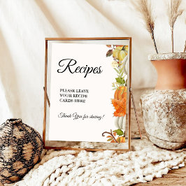 Poster Cair Abóbora Deixe seus Receitas Chá de Panela