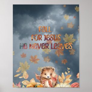 Poster Cair Por Jesus Ele Nunca Deixa Design