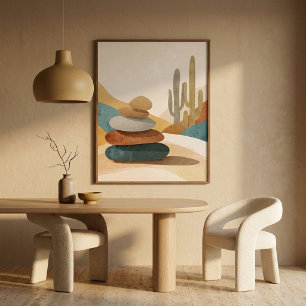 Poster Cairn Deserto Minimalista Aconchegante Para Interi