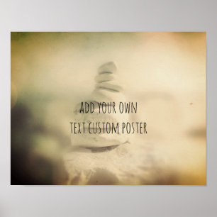 Poster cairn do rock tranquilo adicione seu próprio text