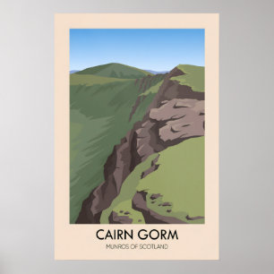 Poster Cairn Gorm Munros da Escócia Cartaz de Viagem