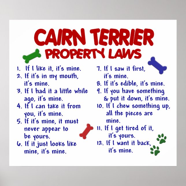 PÔSTER CAIRN TERRIER PL2 (Frente)