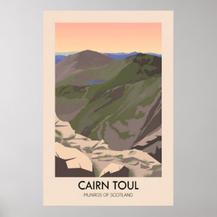 Poster Cairn Toul Munros Da Escócia Cartaz De Viagens