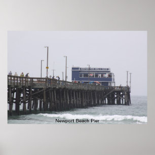 Poster Cais Califórnia da praia de Newport