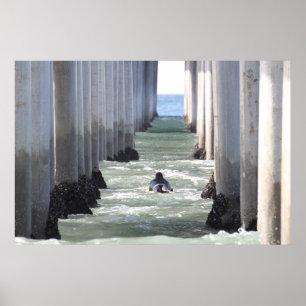 Pôster Cais "Califórnia de Huntington Beach