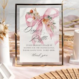 Poster Caiu no Amor Fralda Chá de fraldas Arco Floral Raf