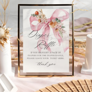 Poster Caiu no Amor Fralda Chá de fraldas Arco Floral Raf