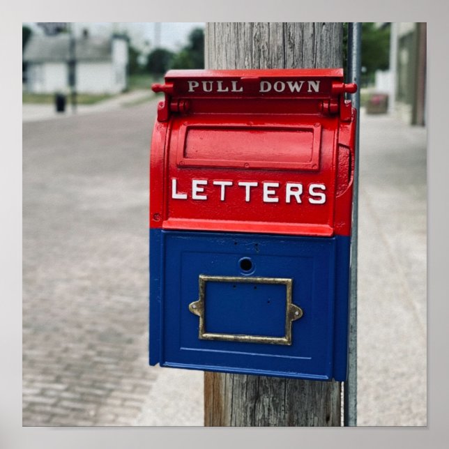 Poster Caixa de Correio Vintage (Frente)