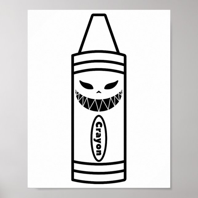 Poster Caixa de Crayon assustadora no Halloween Fácil Cas (Frente)