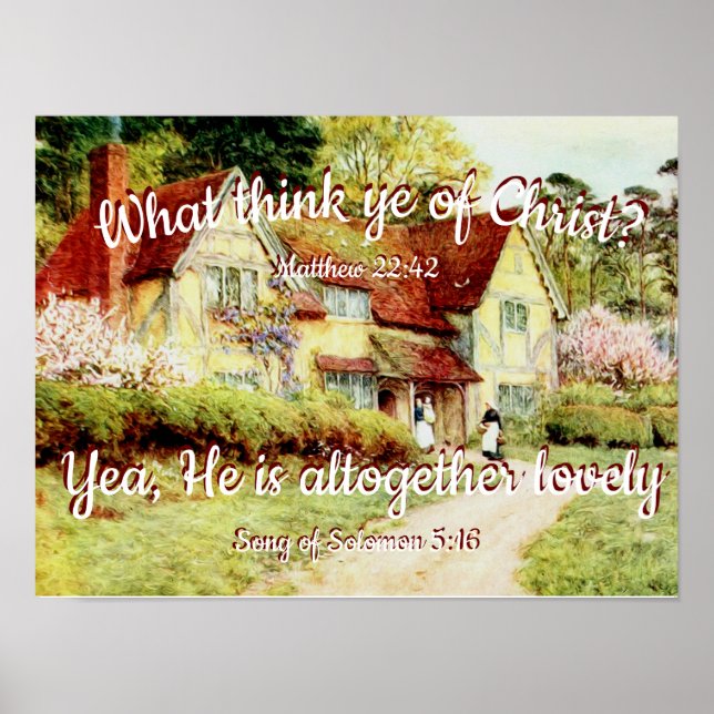 Poster Caixa de entrada com mensagem de Bíblia personaliz (Frente)