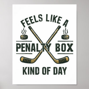 Poster Caixa de Penalidade de Design Vintage Humor Dia de