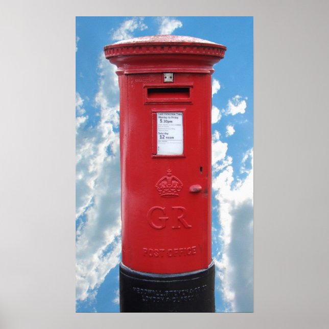 Poster Caixa de Posto Red British (Frente)