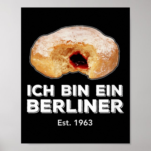 Poster Caixa Ich Ein Berliner Speech Jelly Rosquinha Wall (Frente)