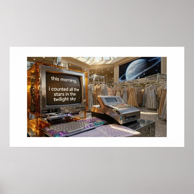 Poster Caixa Registradora Poema do Mês (Frente)