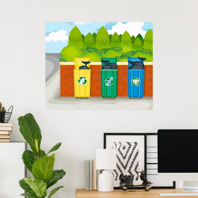 Poster Caixas de Reciclagem Separação de Resíduos Codific (Criador carregado)