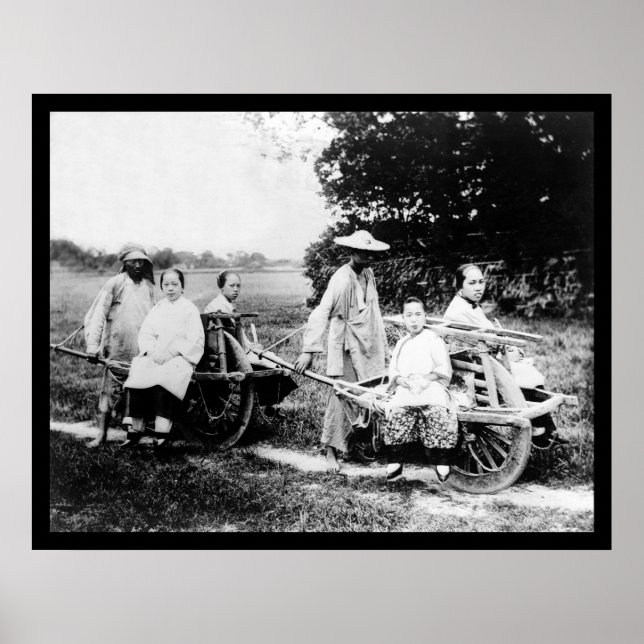 Pôster Caixas de rodas de passageiros China 1910 (Frente)