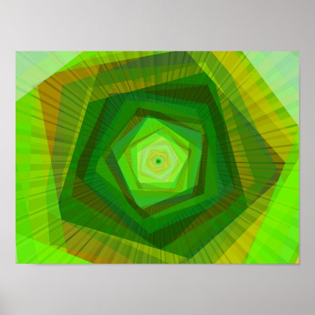 Pôster Caixas Legal Abstrato de Arte Fractal (Frente)