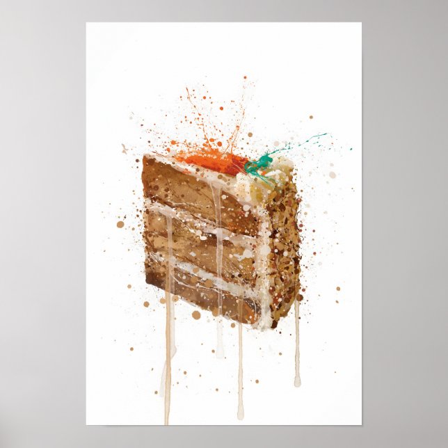 Poster Cake Wall Art Print 'Carrot Cake'  (Frente)