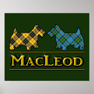 Poster Cal MacLeod Tartan Scottie Dogs