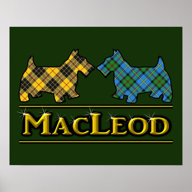 Poster Cal MacLeod Tartan Scottie Dogs (Frente)