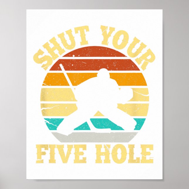 Poster Cala A Tua Cabeça Engraçada De Hóquei Em Gelo (Frente)