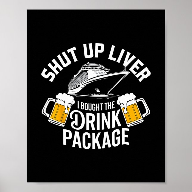 Poster Cala Boca Fígado Comprei O Pacote De Bebidas Cruze (Frente)