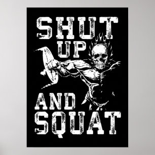 Poster Cala-Te E Esquadra - Motivação Do Workout Gym